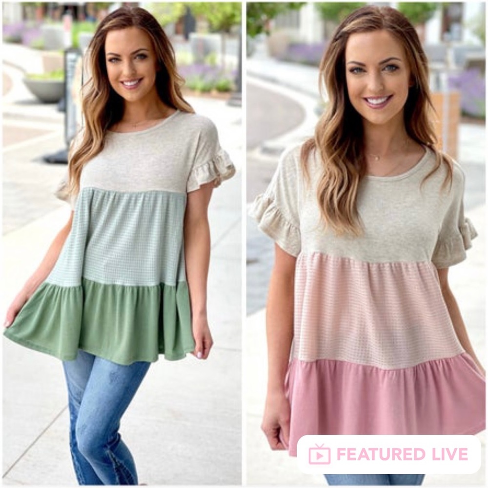 Tiered baby doll top - small